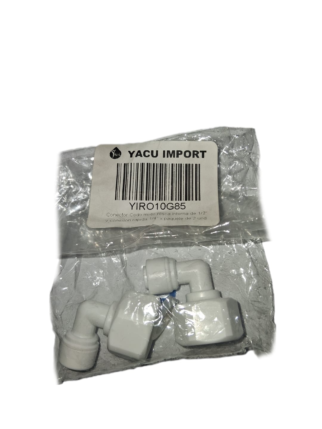 Conector Codo mixto rosca interna de 1/2" y conexion rapida 1/4" - Imagen 2