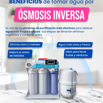 PURIFICADOR DE AGUA POR OSMOSIS INVERSA RO9G ELITE PREMIUM DE 9 ETAPAS DE 380 LITROS/DIA CON RACK ABS 2026
